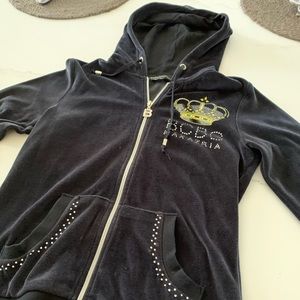BCBG velvet sweat jacket
